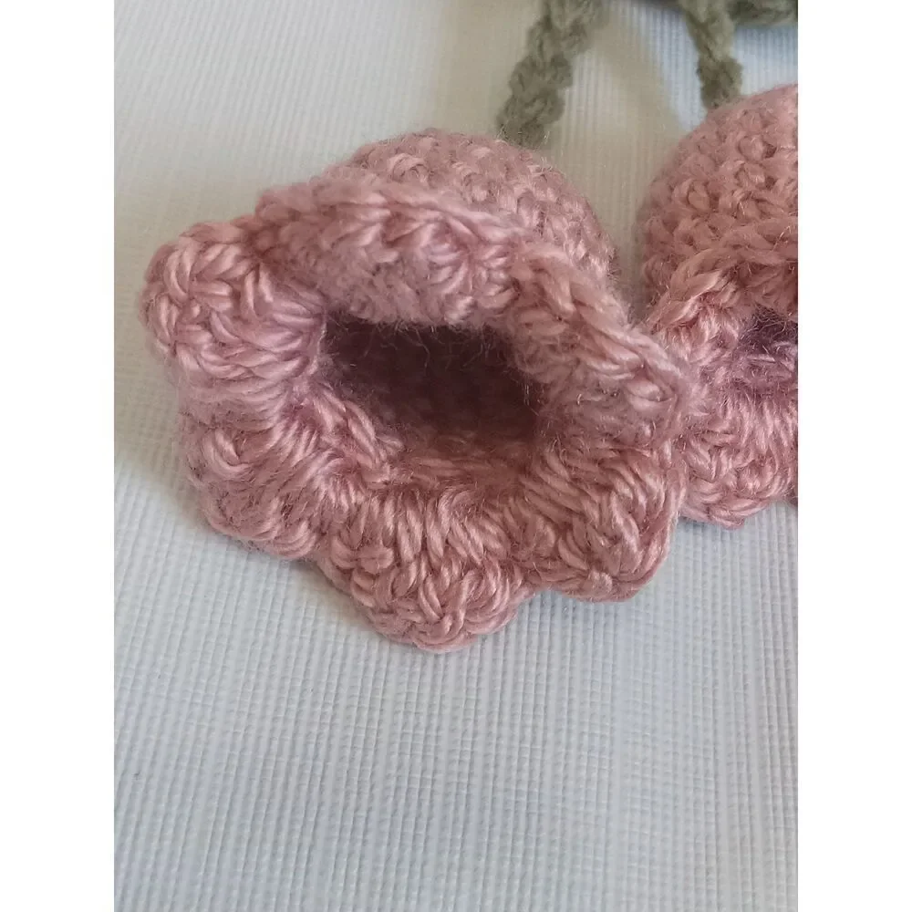 Handmade Crochet Acrylic Lily of the Valley Adjustable Hanging Vine Decoration
